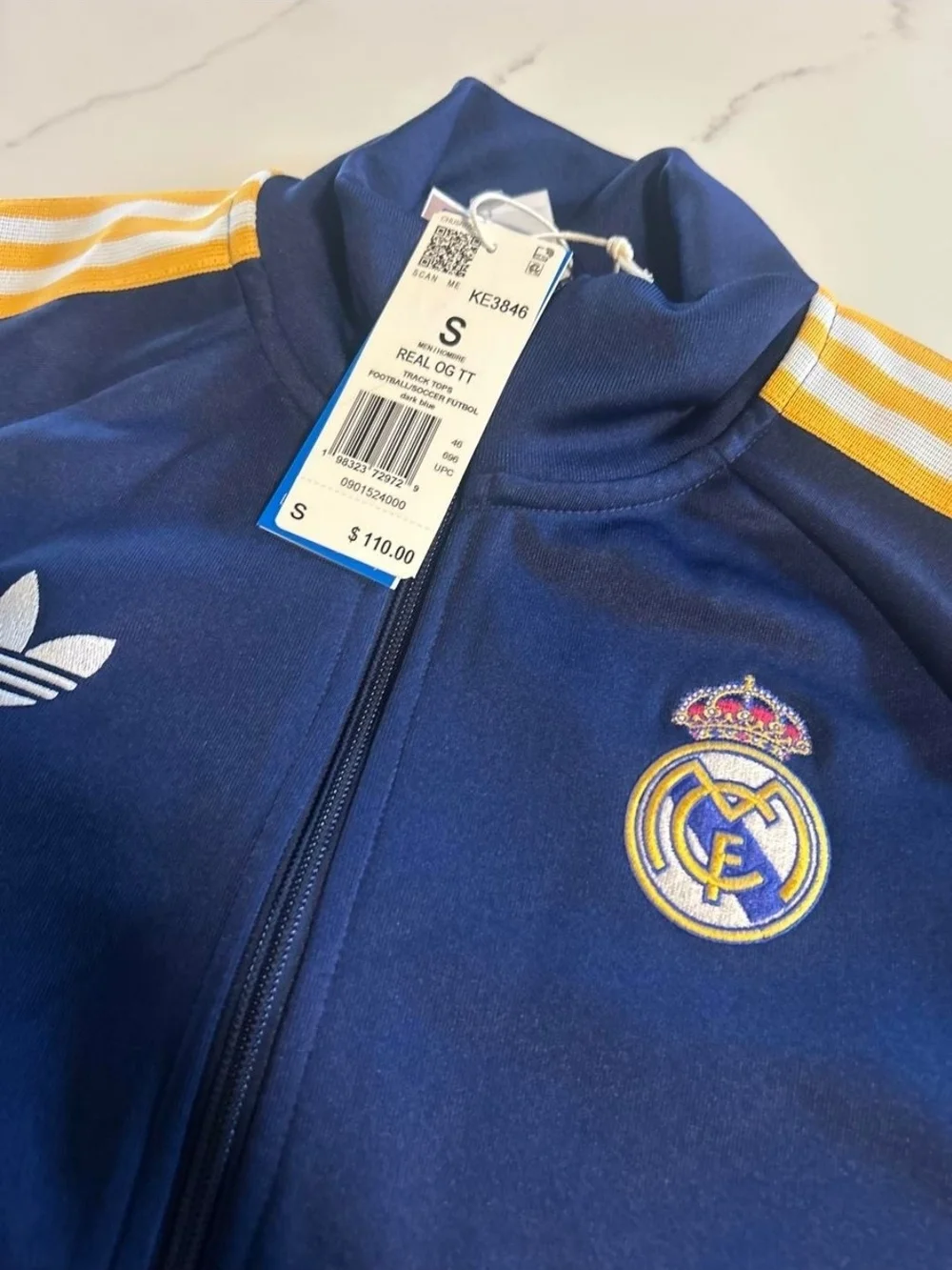 adidas Men's Real Madrid 2026 Originals Navy Track Jacket Size S